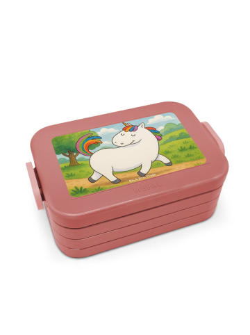 Mr. & Mrs. Panda Bentobox Einhorn Stolzieren Design ohne Spruch in Rot Pastell