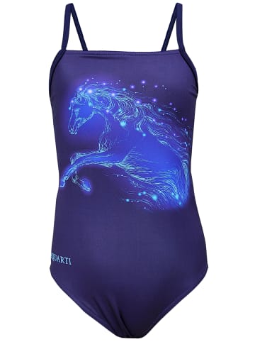 Aquarti Mädchen Badeanzug mit Spaghettiträgern in blau Modell 4