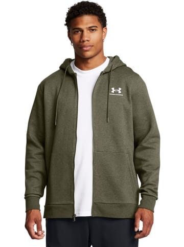 Under Armour Fleecejacke/Fleecepullover "Ua Icon Fleece Fz Hood" in Grün