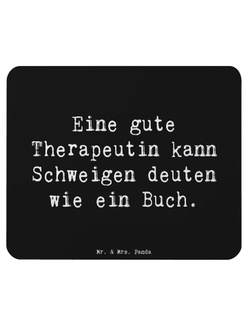 Mr. & Mrs. Panda Maus-Pad Spruch Therapeutin Weisheit mit Spruch in Schwarz