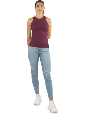 Janice 2 x Damen Top hochgeschlossen Nauta in Burgund