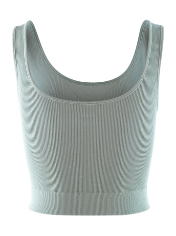 adidas Crop-Top Ripp Stretch in oliv