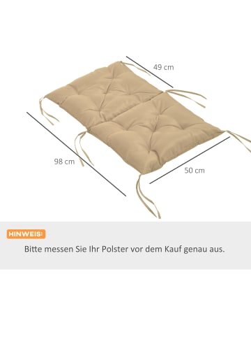 Outsunny Sitzkissen,98L x 50B x 8H cm,Khaki