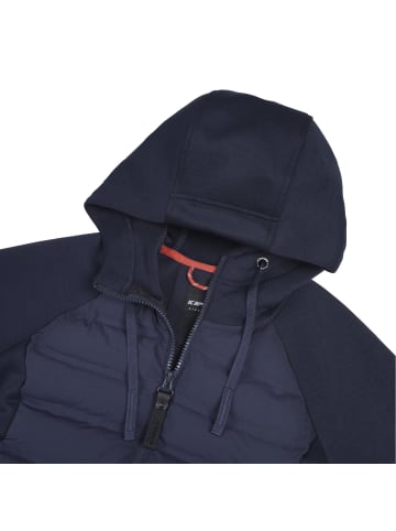 Icepeak Hybridjacke Ashburn Midlayer Jacke mit Kapuze in blau