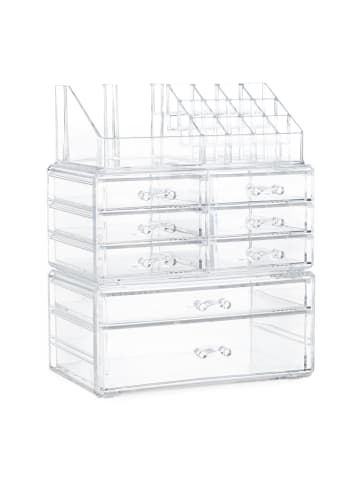 relaxdays Makeup Organizer in Transparent