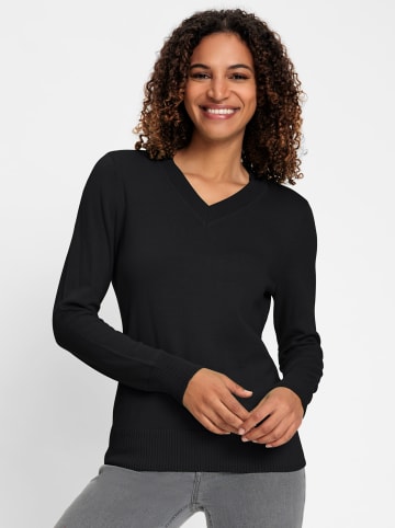 WITT WEIDEN V-Ausschnitt-Pullover in schwarz