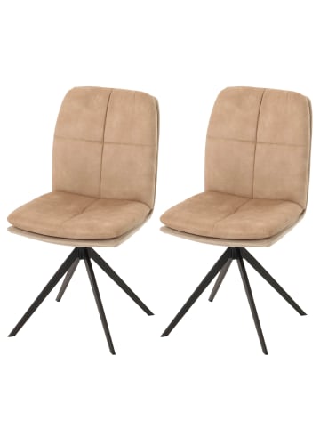MCW 2er-Set Esszimmerstuhl M68, Beige