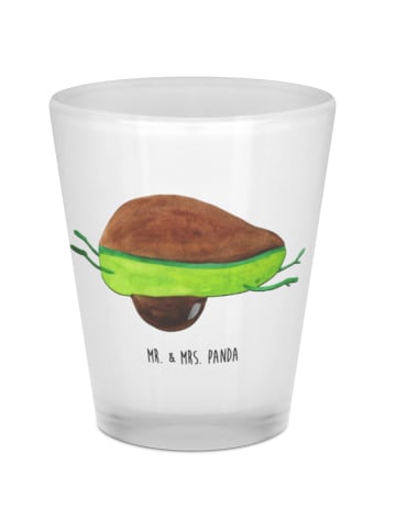 Mr. & Mrs. Panda Shot Glas Avocado Yoga ohne Spruch in Transparent