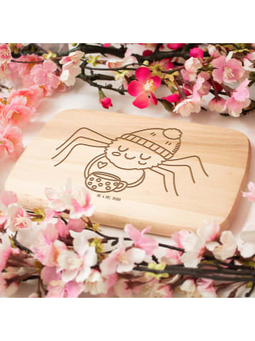 Mr. & Mrs. Panda Holzbrett Spinne Agathe Kaffee ohne Spruch in Transparent