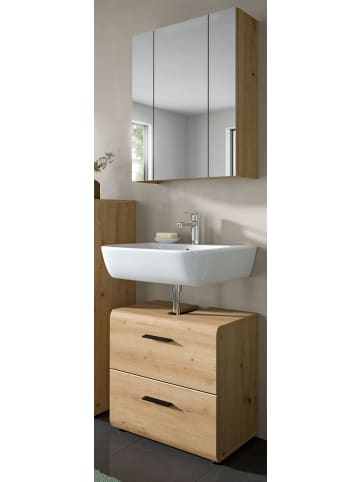Inn.Furn Badmöbel Set 2-teilig in Artisan Eiche, Badkombination 60 x 185 cm