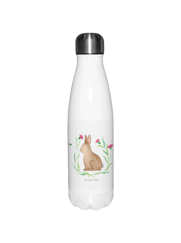 Mr. & Mrs. Panda Thermosflasche Hase Sitzen ohne Spruch in Weiß