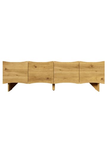 ABRIHOME TV-Schrank mit Stauraum und Kabeldurchführungen in Holzoptik, 155 cm
