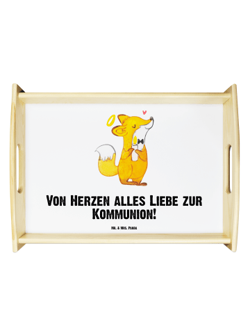 Mr. & Mrs. Panda Tablett Fuchs Kommunion mit Spruch in Weiß