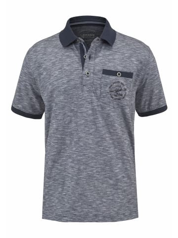Man's World Poloshirt in blau-meliert