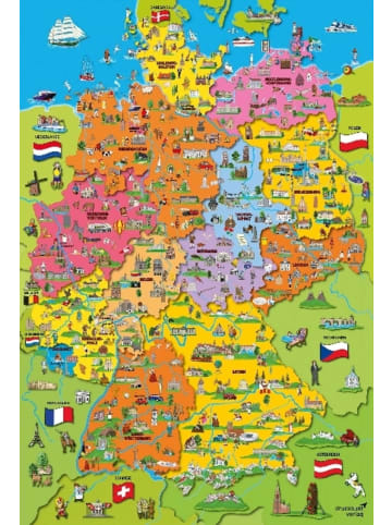 Schmidt Spiele Deutschlandkarte mit Bildern (Kinderpuzzle)