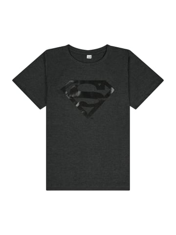 Superman T-Shirt Superman Man of Steel Logo in Grau