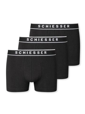 Schiesser Boxershorts 3er Pack in Schwarz