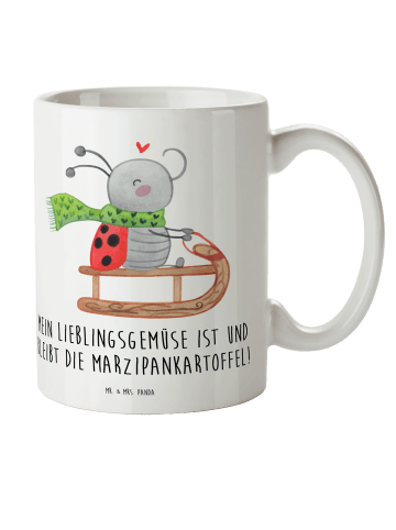 Mr. & Mrs. Panda Pott Smörle Rodeln mit Spruch in Weiß