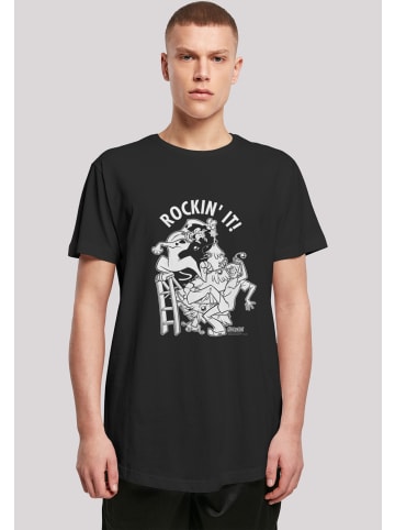 F4NT4STIC Long Cut T-Shirt Scooby Doo Rockin' It Christmas Weihnachten in schwarz