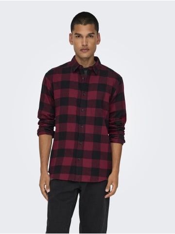 ONLY & SONS Hemd in Cabernet 1