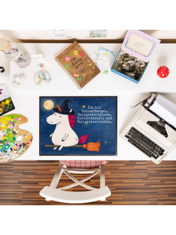 Mr. & Mrs. Panda schreibtischmatte Einhorn Hexe Design mit Spruch in Weiß