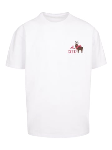 F4NT4STIC Oversize T-Shirt Christmas Deer in weiß