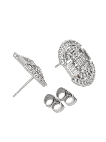 NAEMI Women Earrings in Silver White