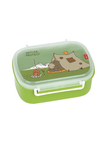 Sigikid Brotdose Lunchbox mit Rohkostschälchen in grün