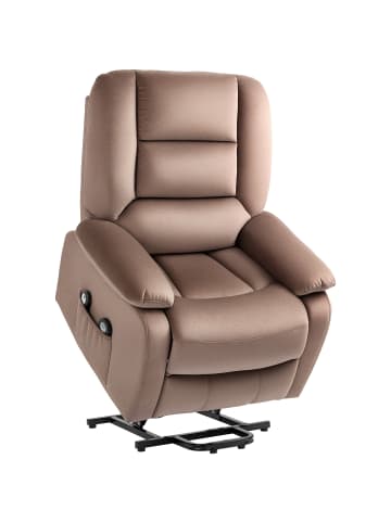 HOMCOM Elektrischer Aufstehsessel in Braun 90L x 93B x 110H cm