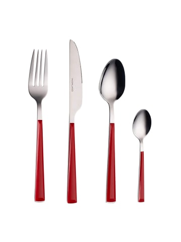 Echtwerk 24 tlg. Set Tafelbesteck "Basic" in Rot