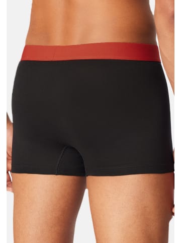 Schiesser Retro Short / Pant 95/5 Cotton in Schwarz / rot