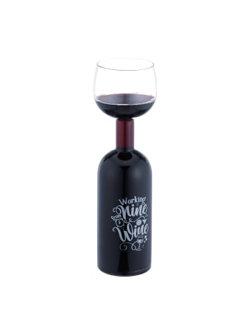 relaxdays Weinflasche Glas in Transparent - 750 ml