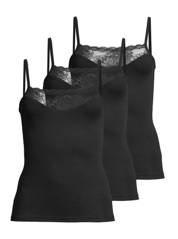 Conta Spaghetti Top Modal in Schwarz