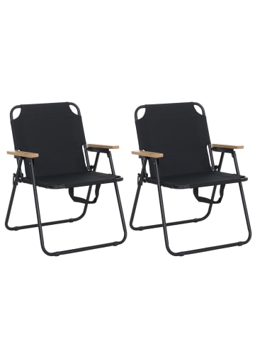MCW 2er-Set Campingstuhl Q43, Schwarz