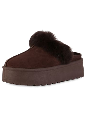 VAN HILL Pantoffeln Chloe in Braun