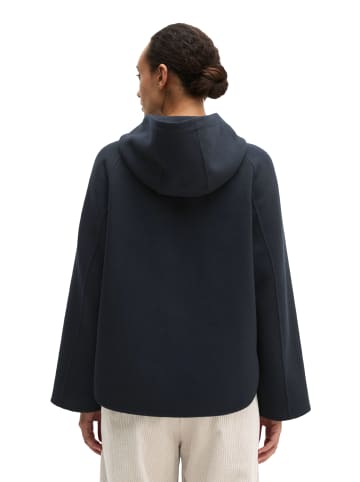 Marc O'Polo Woll-Kapuzen-Cape-Jacke relaxed in Deep Night Blue