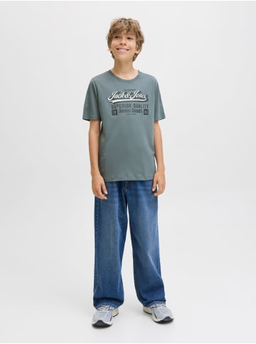 JACK & JONES Junior T-Shirt JJELOGO TEE S/S ONECK 2 COL JNR in stormy weather