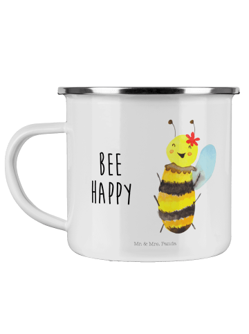 Mr. & Mrs. Panda Tasse Biene Happy mit Spruch in Weiß