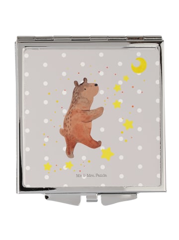 Mr. & Mrs. Panda Kosmetikspiegel Bär Träume ohne Spruch in Grau Pastell