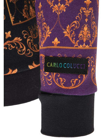 Carlo Colucci Hoodie ohne Reißverschluss Colavitti in Schwarz