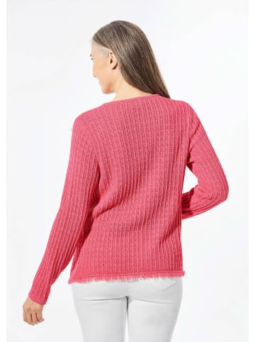 GOLDNER Kurzgröße:  Strickjacke in pink