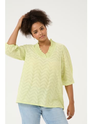 KAFFE curve Langarm-Bluse KCvitana in Lettuce Green