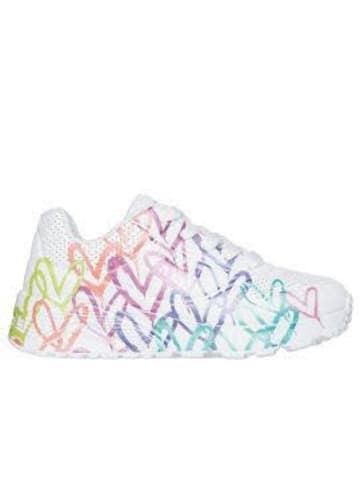 Skechers Halbschuhe Kinder UNO LITE - METALLIC JOY in Weiß