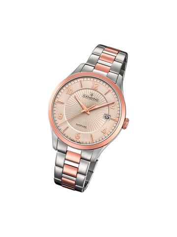 Candino Analog-Armbanduhr Candino Classic roségold, silber groß (ca. 40mm)