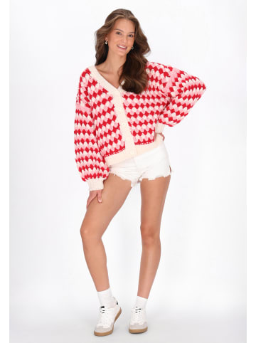 myMo Women Cardigan in red multicolor