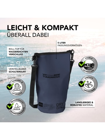 Where Tomorrow PVC dry bag Style 01 5L dunkelblau  Blau