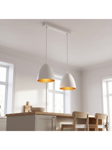 Licht-Erlebnisse Pendelleuchte (B)19 x (L)30 x (T)110 cm in Weiß Gold
