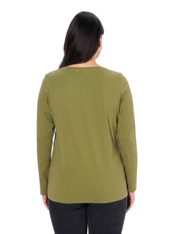 Ulla Popken Shirt in avocado grün