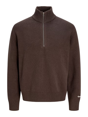 Jack & Jones Sweatshirt mit halbem Reißverschluss in Mulch