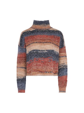 Tanuna Damen Sweater in BRAUN BLAU MEHRFARBIG